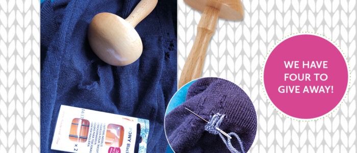 Win a Hemline darning mushroom and Pony Black knitters’ needles
